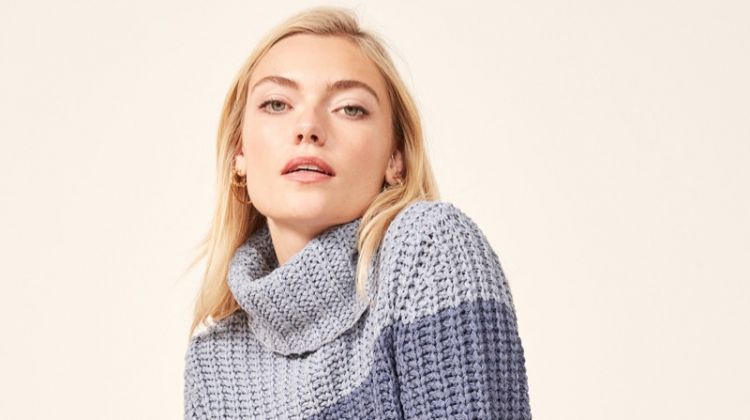 La Ligne x Reformation Color-Me-Happy Sweater in Blue Stripe $228