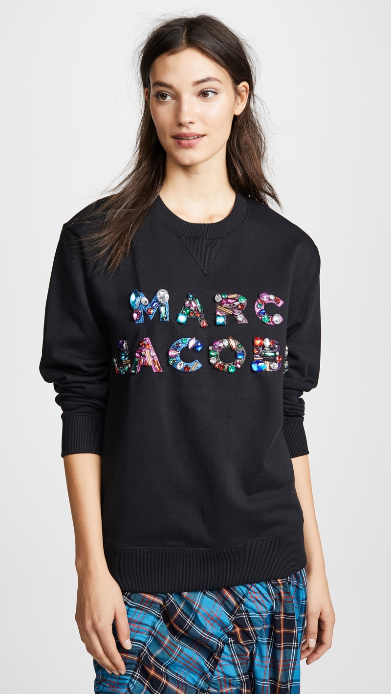 Marc Jacobs Lux Sweatshirt with Crystals $350