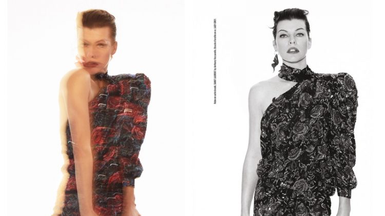 Milla Jovovich Wears Glam Looks for L’Express Styles