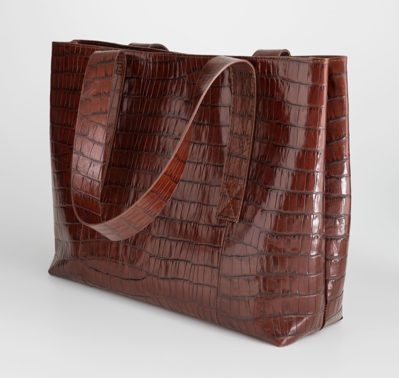 & Other Stories Crocodile Embossed Leather Tote Bag $249