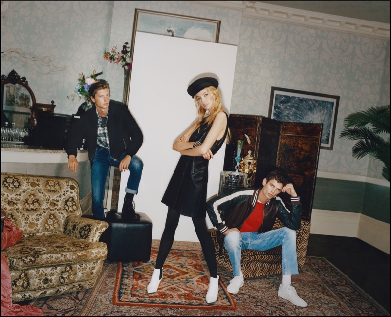 Jelle Honing, Stella Maxwell and Arthur Gosse star in Pepe Jeans fall-winter 2018 campaign