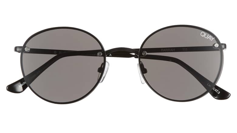 Quay Australia x Elle Ferguson Farrah Sunglasses in Black/Smoke $60