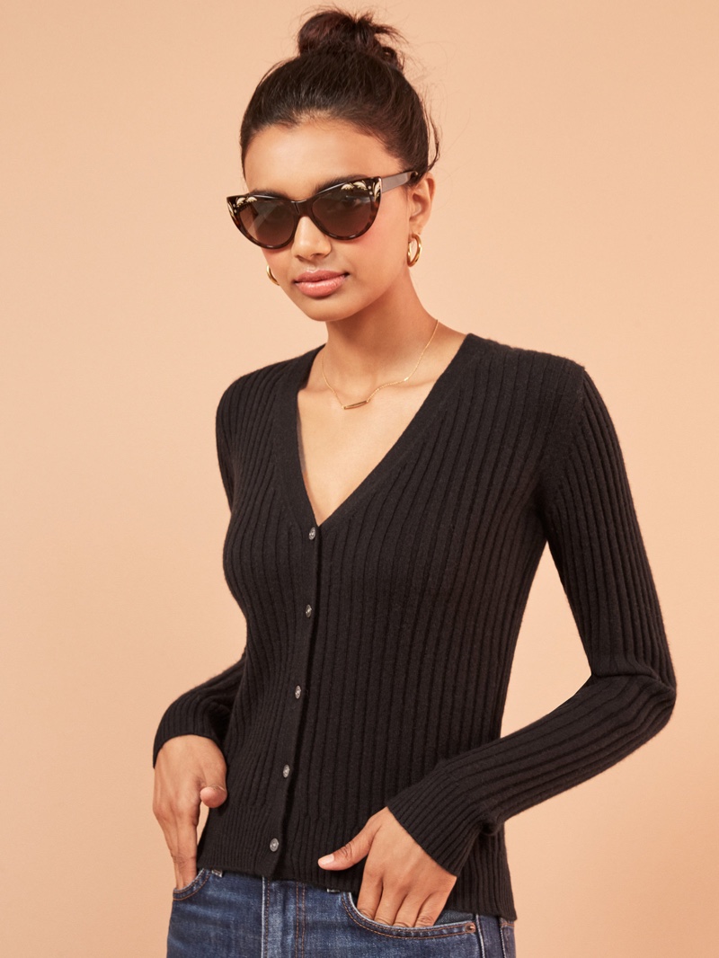 Reformation Cashmere Cardigan Sweater $148