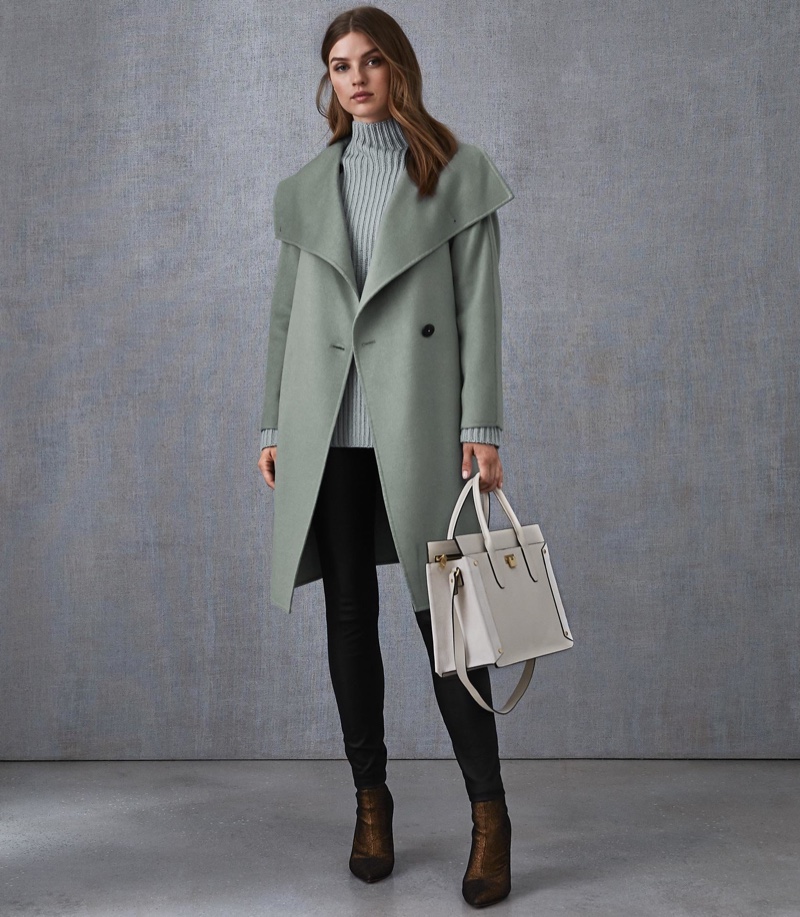 Reiss Antonia Wrap Collar Coat $625