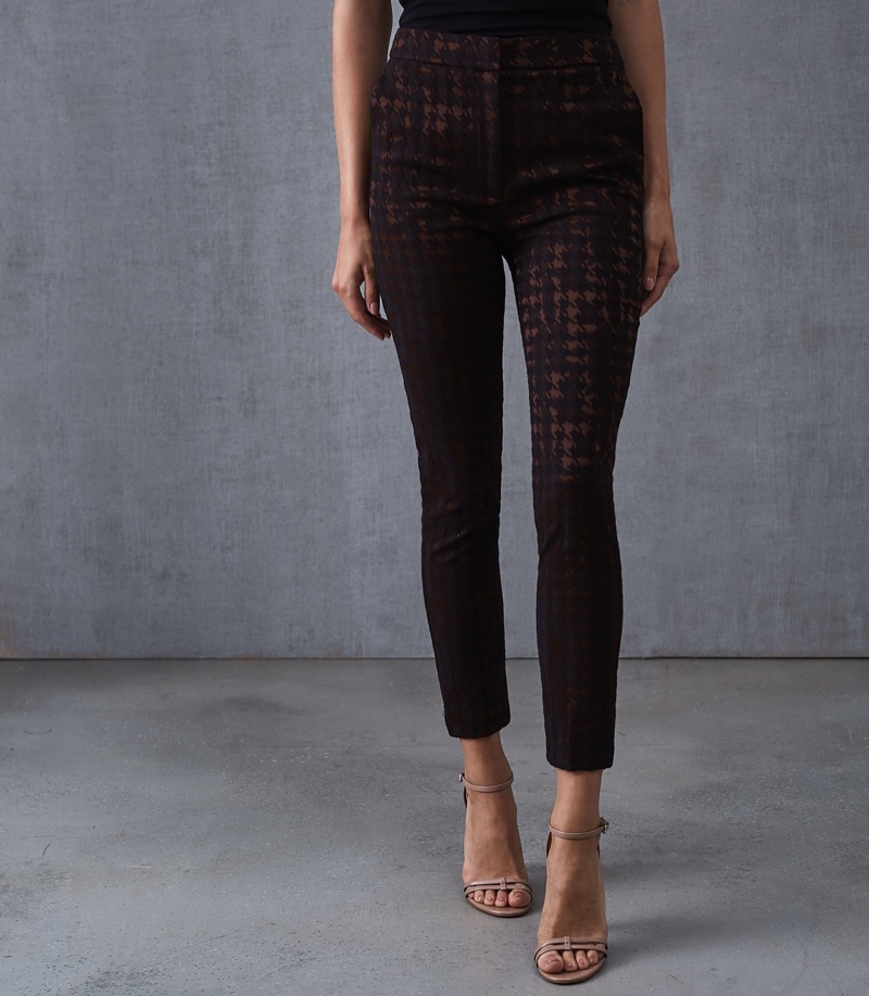 Reiss Laura Houndstooth Check Trousers $245