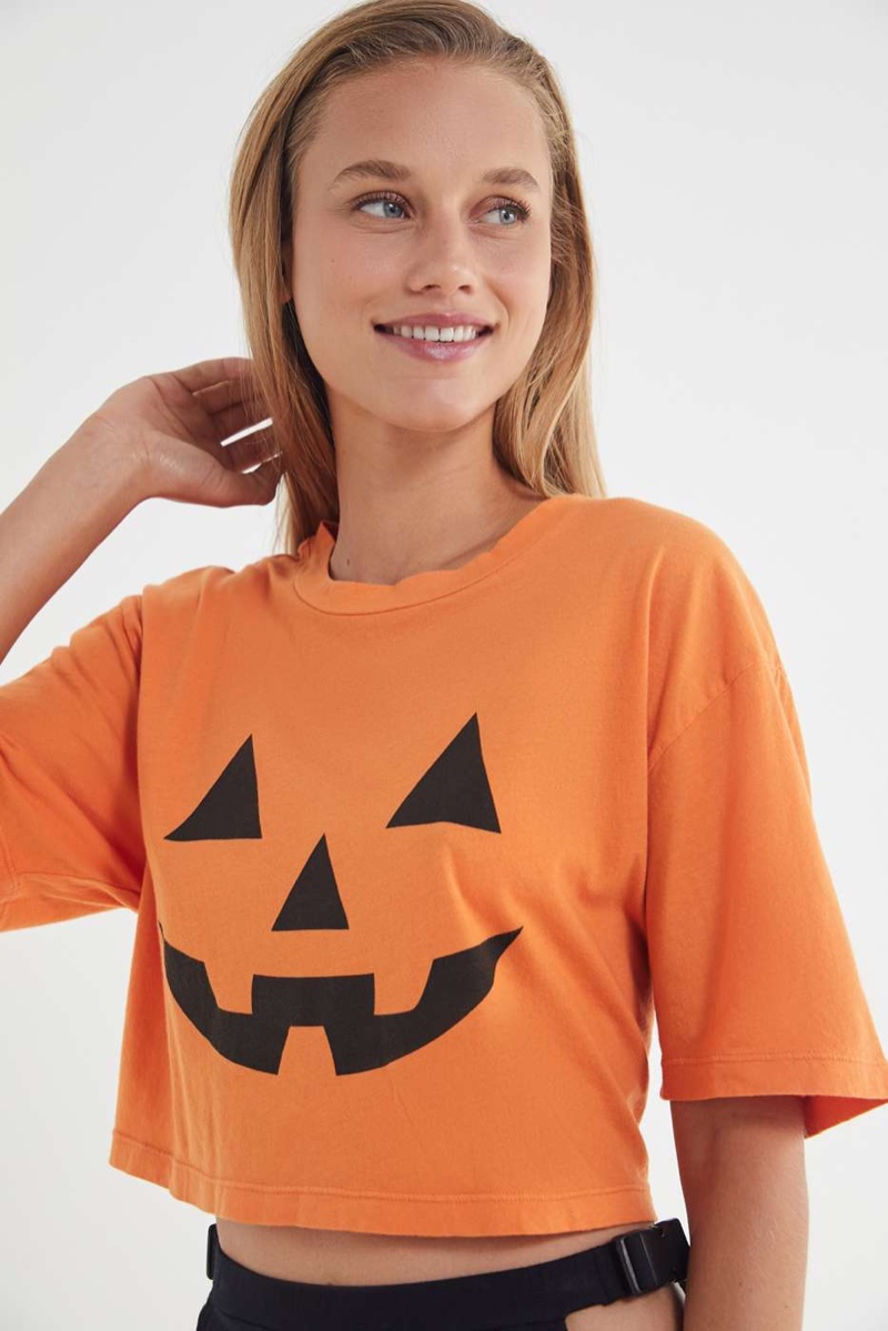 Truly Madly Deeply Pumpkin Cropped Tee $34.00