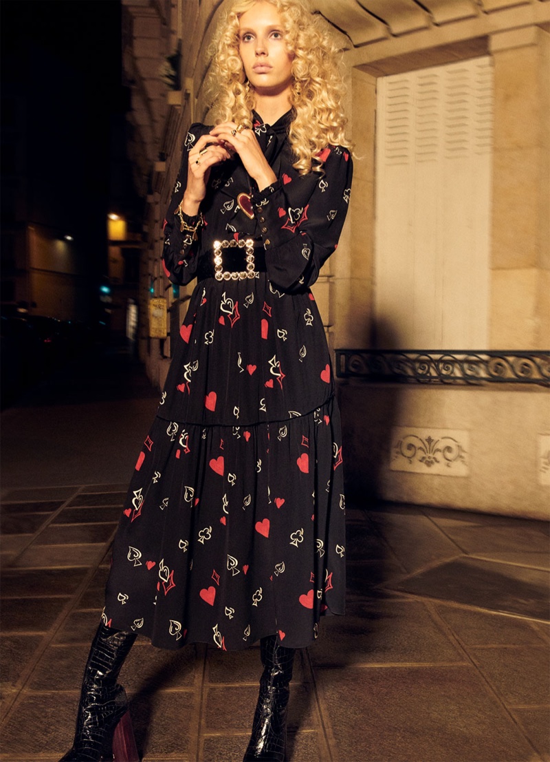 Zara Collection spotlights heart print dress in fall-winter 2018 campaign