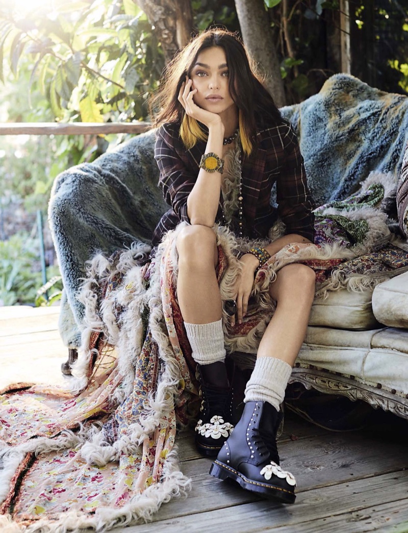 Zhenya Katava Poses in Boho Fashions for Glamour Italy | Fashion Gone Rogue  | Bloglovin'