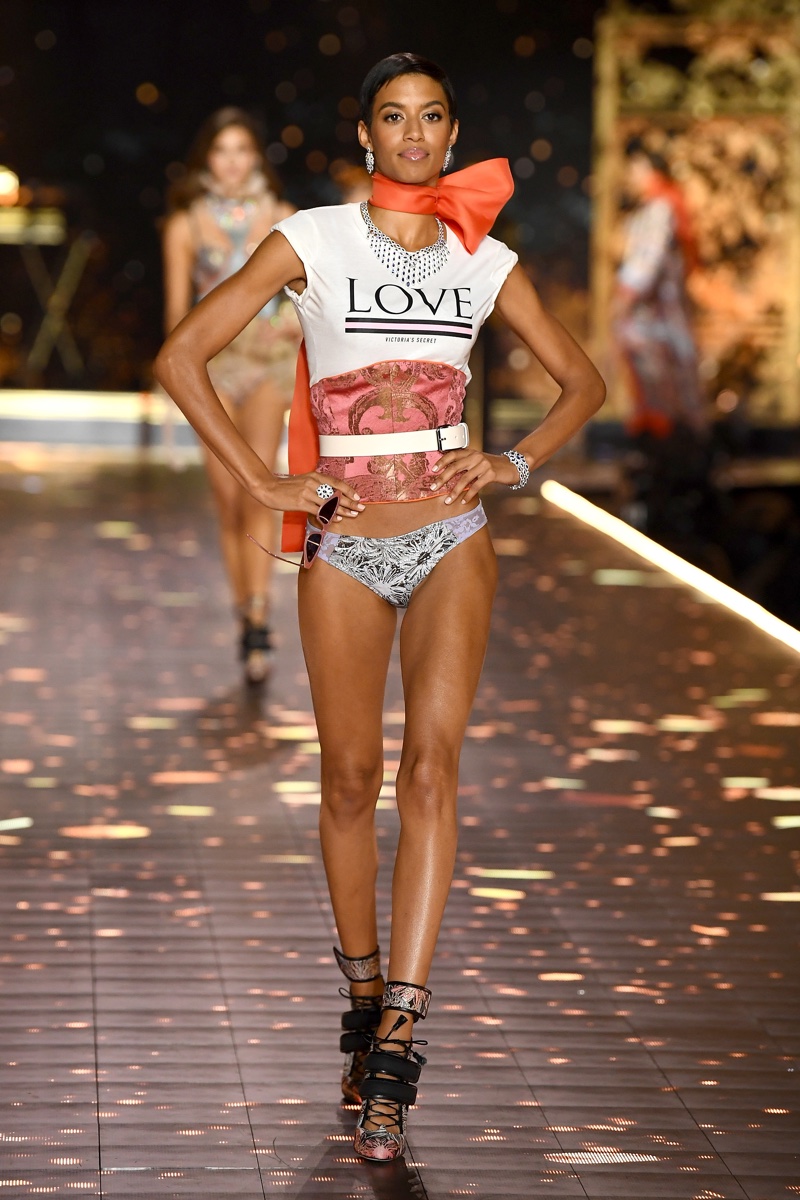 Jourdana Phillips walks the 2018 Victoria's Secret Fashion Show in New York City. Photo: Dimitrios Kambouris/Getty Images for Victoria's Secret