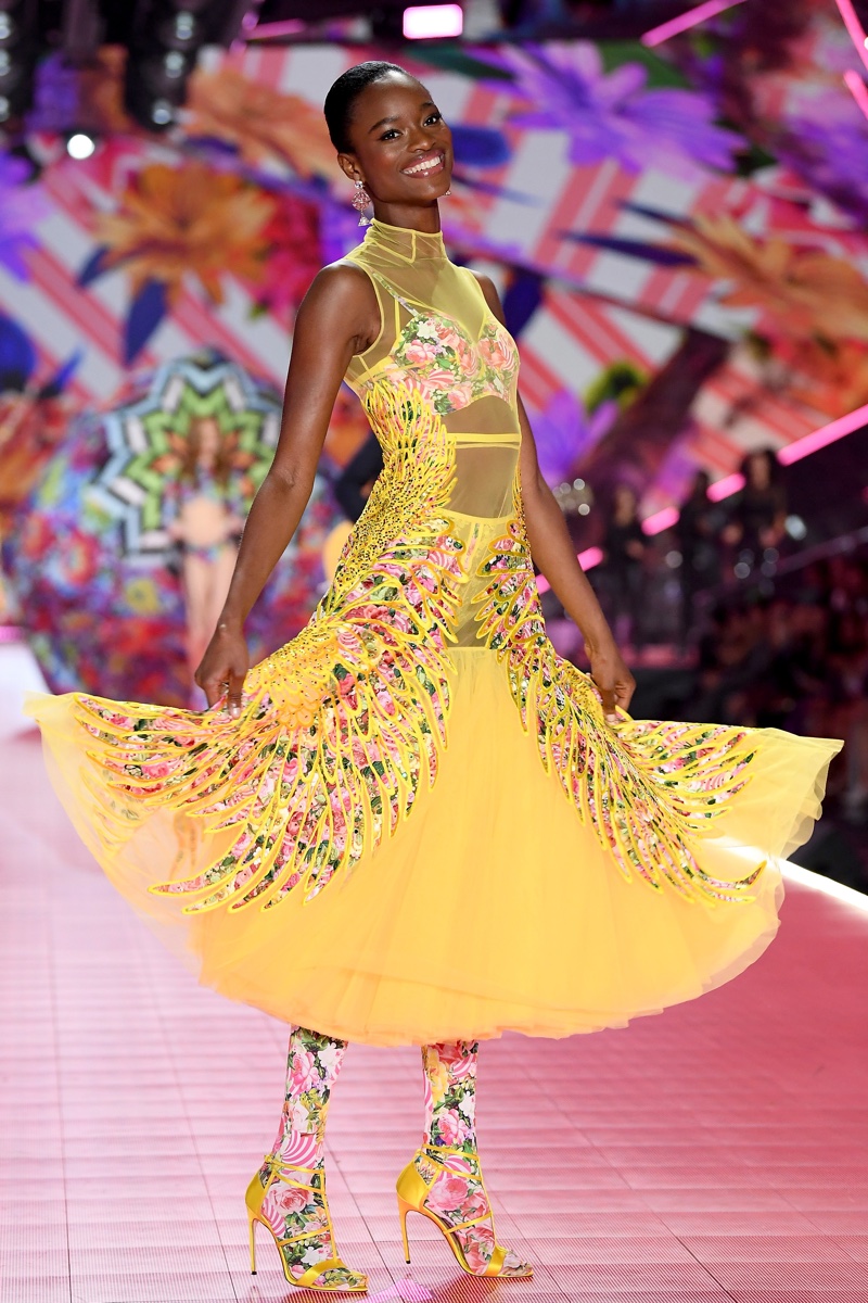 Mayowa Nicholas walks the 2018 Victoria's Secret Fashion Show in New York City. Photo: Dimitrios Kambouris/Getty Images for Victoria's Secret