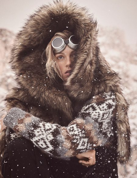 Anja Rubik Takes On Rugged Winter Looks for Vogue Germany Anja Rubik Takes On Rugged Winter Looks for Vogue Germany