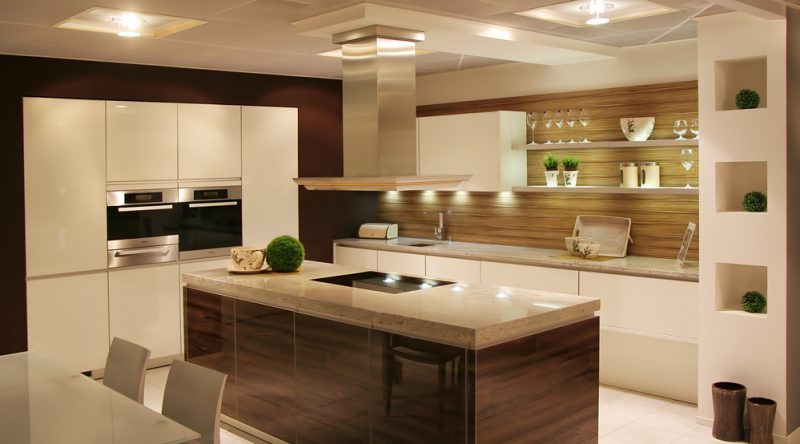 Brown White Kitchen