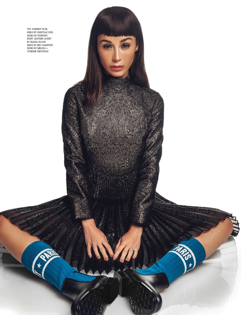 Cara Santana wears Dior dress and Givenchy shoes