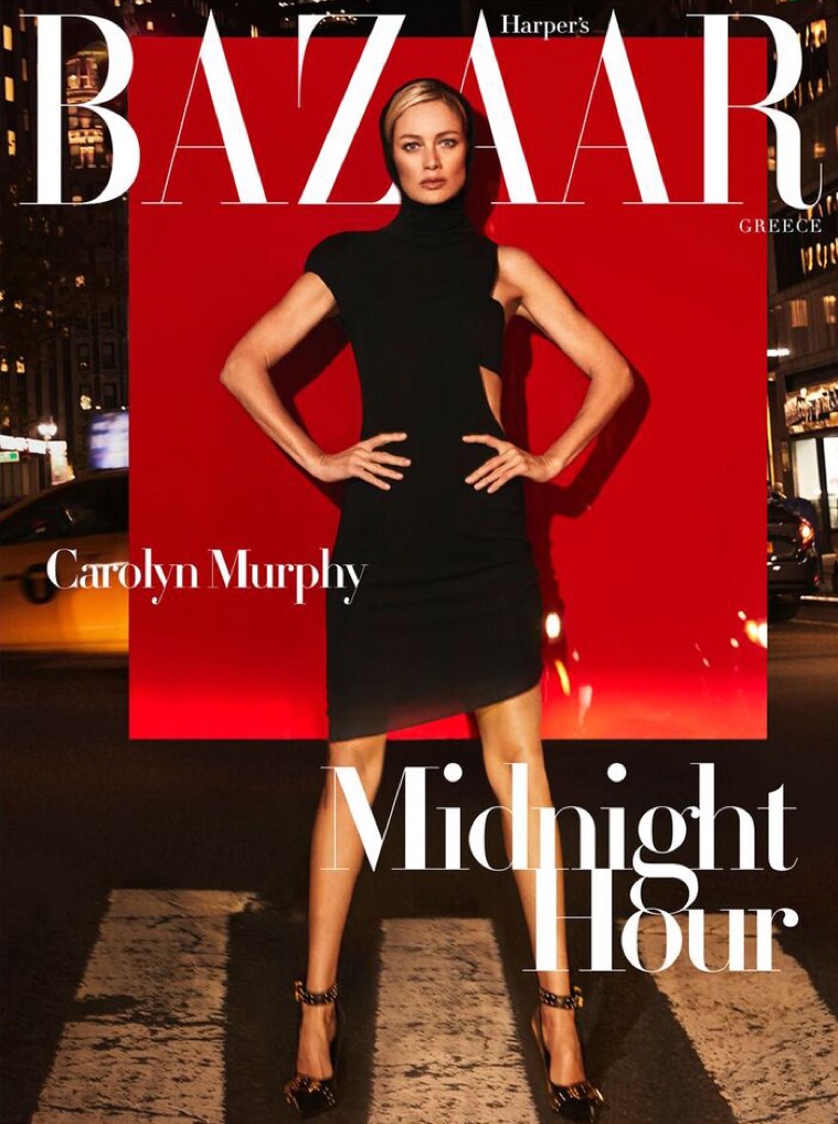 Carolyn Murphy Wears Nighttime Looks in Harper's Bazaar Greece