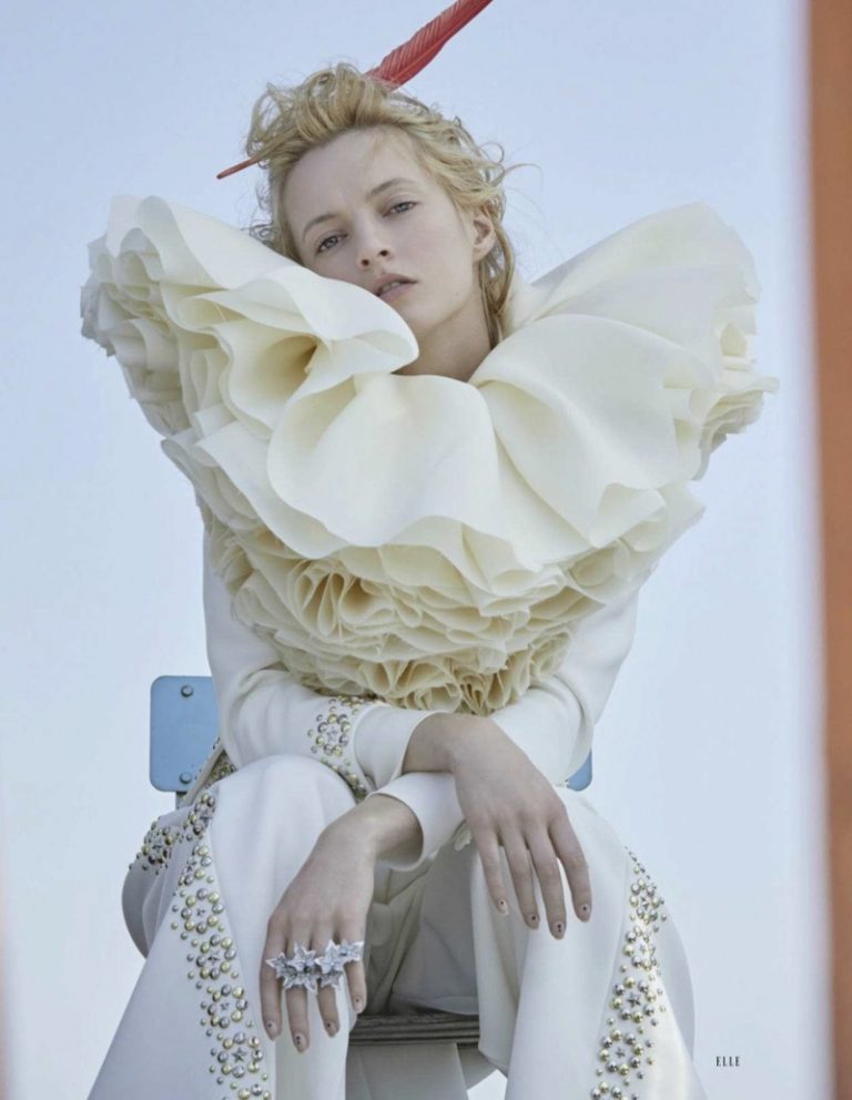 Daria Strokous ELLE Russia 2018 Cover Haute Couture Editorial