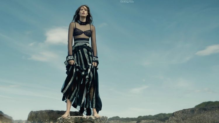 Drake Burnette is a Sea Siren in Harper’s Bazaar UK