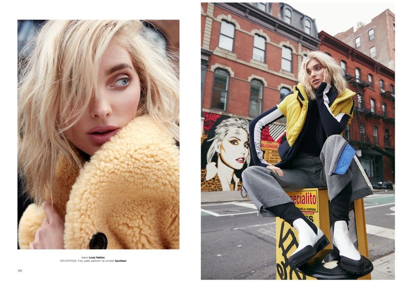 Elsa Hosk Wears Cool Street Style for Harper's Bazaar Turkey
