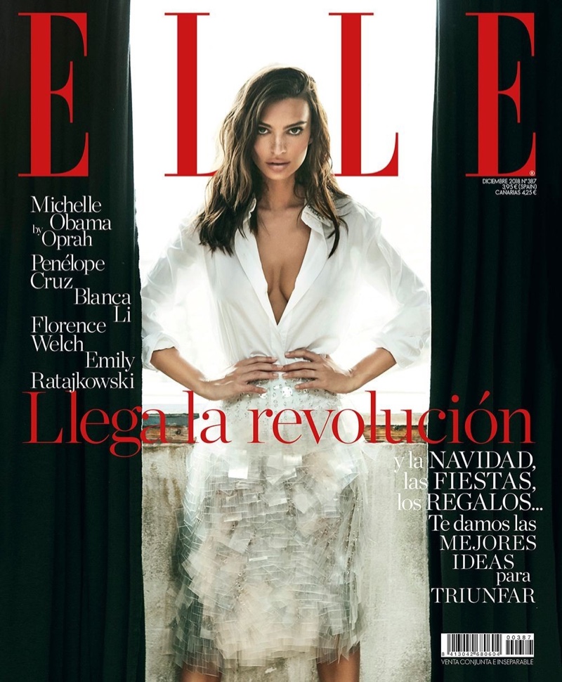 Emily Ratajkowski on ELLE Spain December 2018 Cover