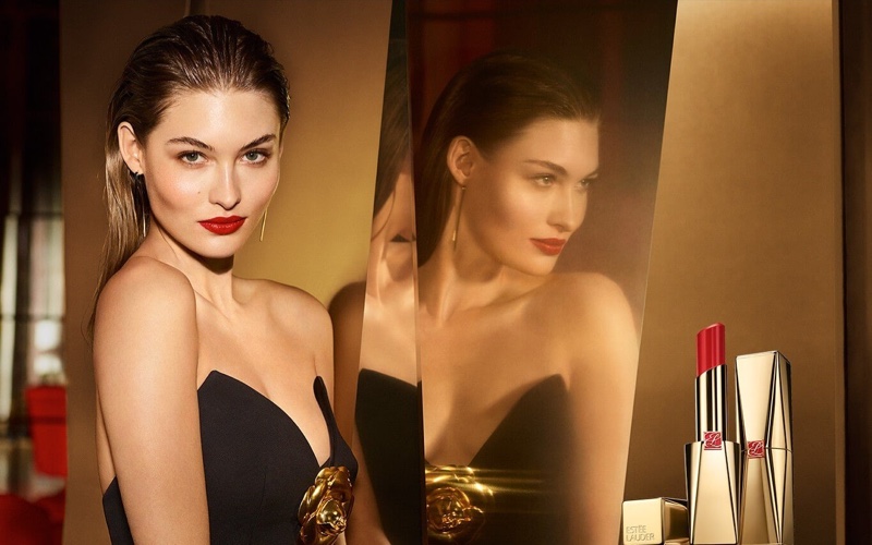 Grace Elizabeth fronts Estée Lauder Pure Color Desire Rouge Excess campaign