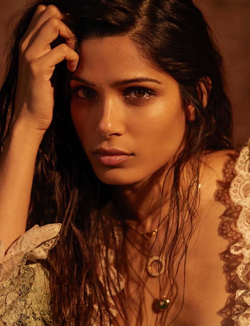 Actress Freida Pinto stuns in this closeup shot