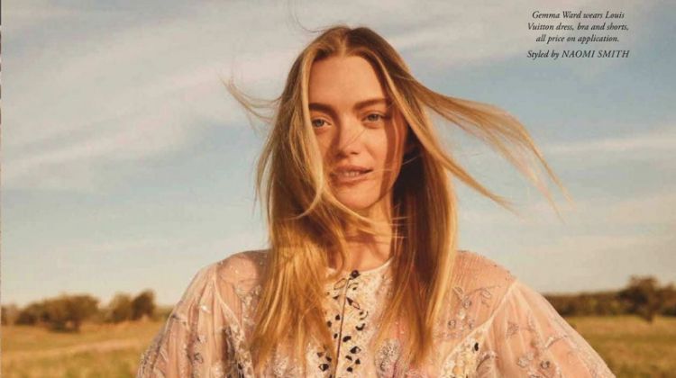 Gemma Ward Models Gorgeous Gowns for Harper’s Bazaar Australia