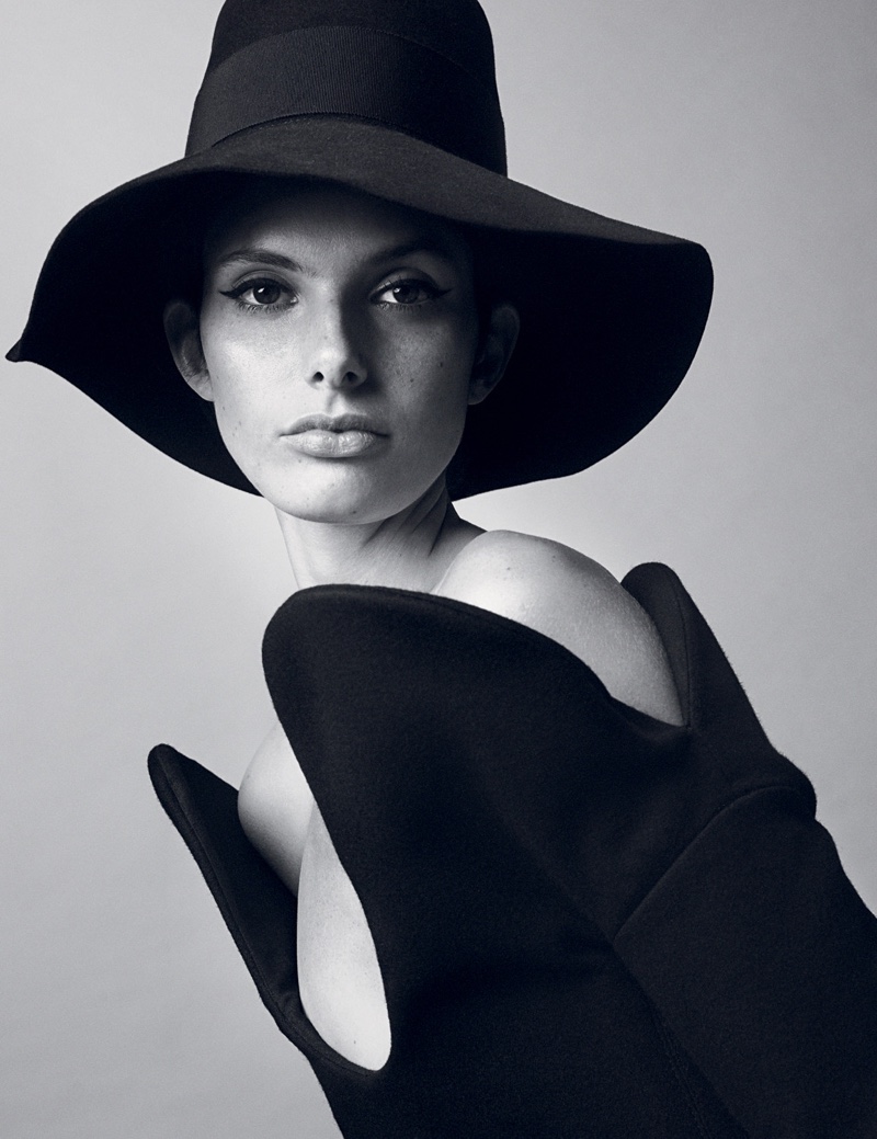 Giulia Manini Models Glamorous Looks for Harrods Magazine