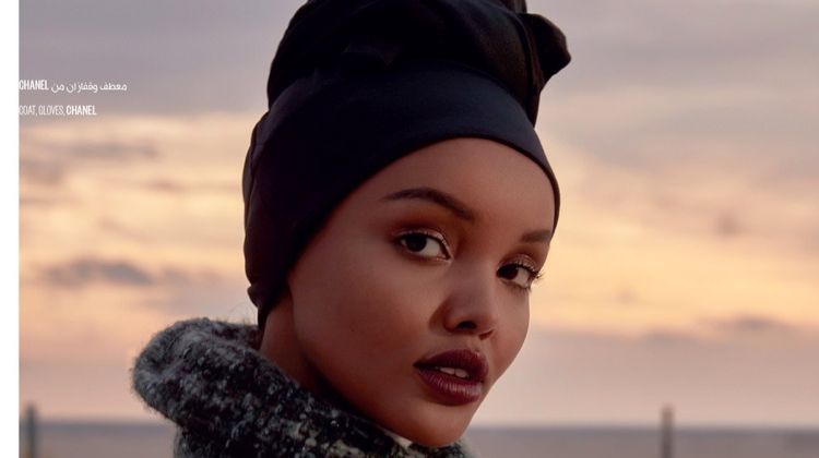 Halima Aden Models Chic Outerwear for Vogue Arabia