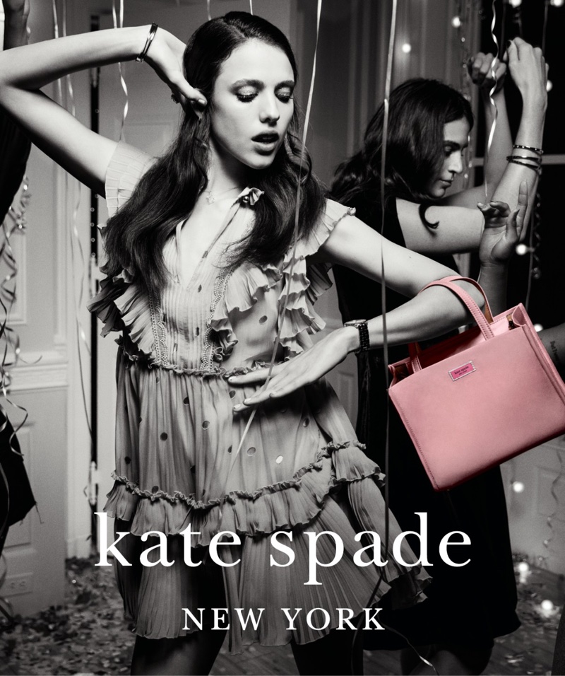 Margaret Qualley stars in Kate Spade Holiday 2018 campaign