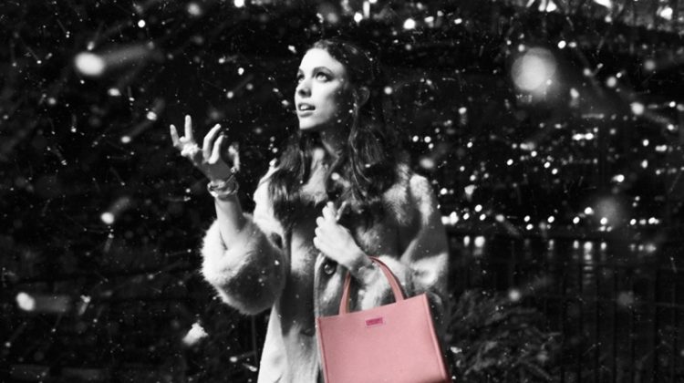 Margaret Qualley Gets Festive in Kate Spade Holiday ’18 Campaign