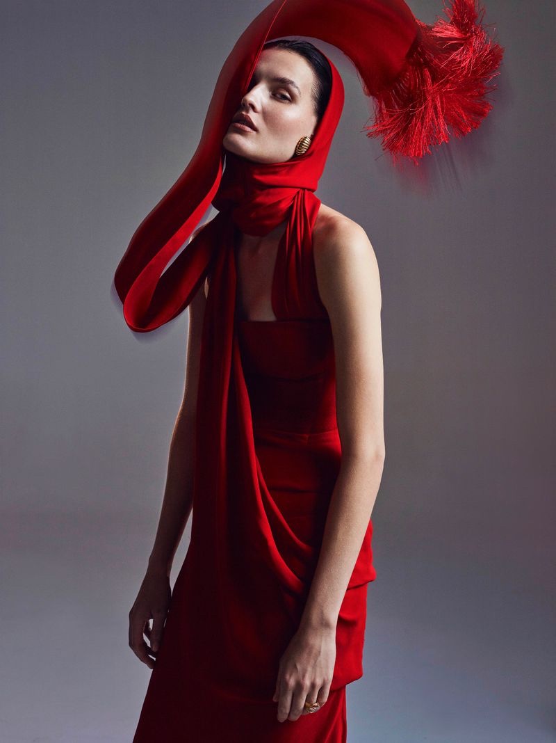 Katlin Aas Models Vibrant Fashion for Vogue Poland