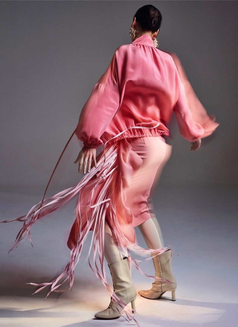 Katlin Aas Models Vibrant Fashion for Vogue Poland