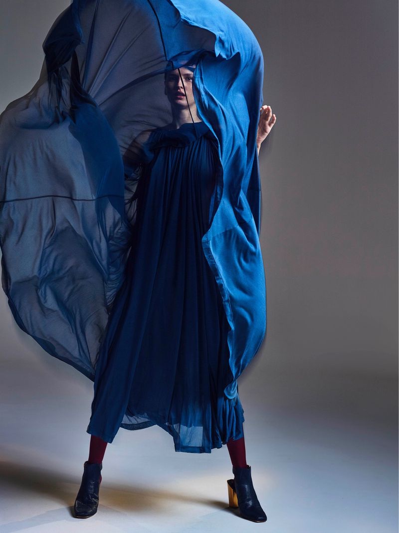 Katlin Aas Models Vibrant Fashion for Vogue Poland
