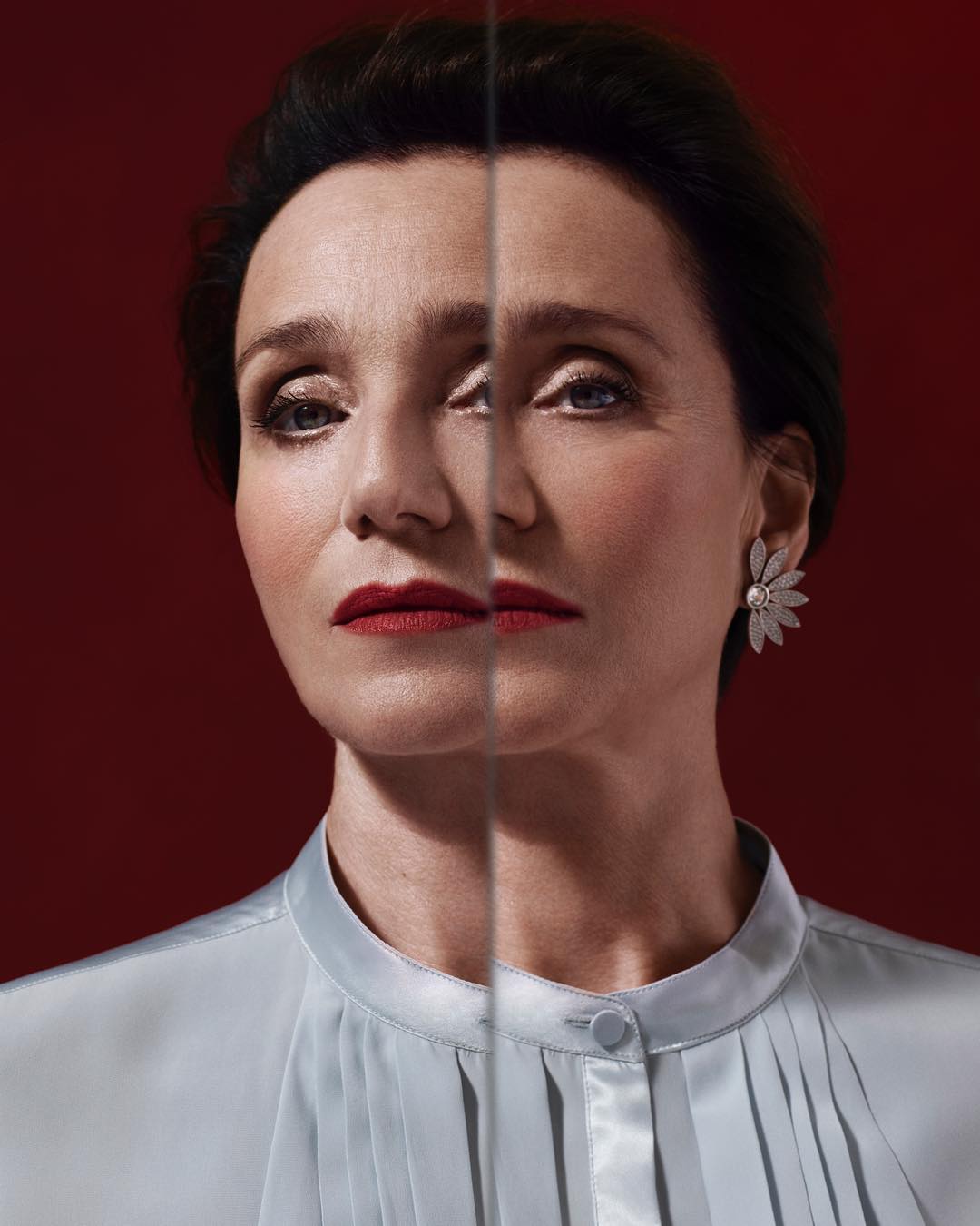 Portrait of Kristin Scott Thomas for Burberry