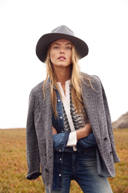 Martha Hunt & Devon Windsor Get Away for Lucky Brand Holiday '18 Campaign Martha Hunt layers up in Lucky Brand Holiday 2018 campaign