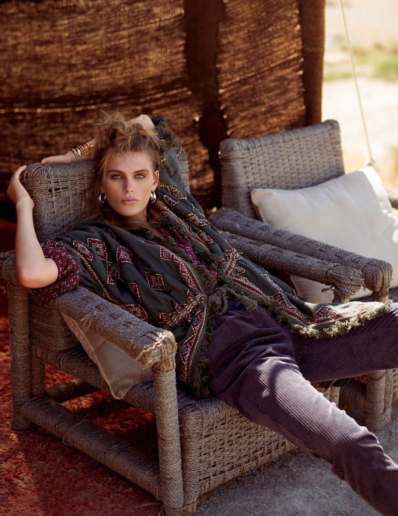 Madison Headrick Takes On Nomadic Styles for ELLE France