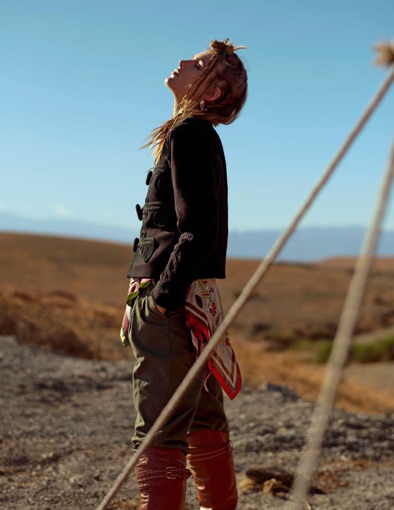 Madison Headrick Takes On Nomadic Styles for ELLE France