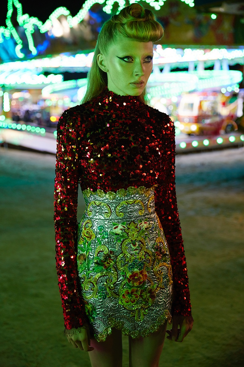 Maryna Polkanova Gets Glam at the Carnival for Harper's Bazaar Mexico