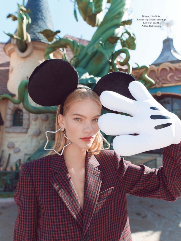Michela Strate Takes a Stylish Trip to Disneyland for ELLE Denmark