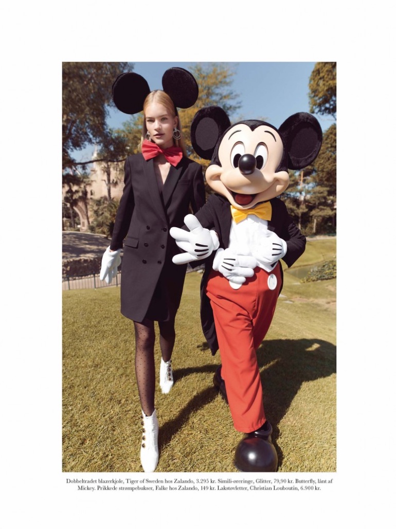 Michela Strate Takes a Stylish Trip to Disneyland for ELLE Denmark