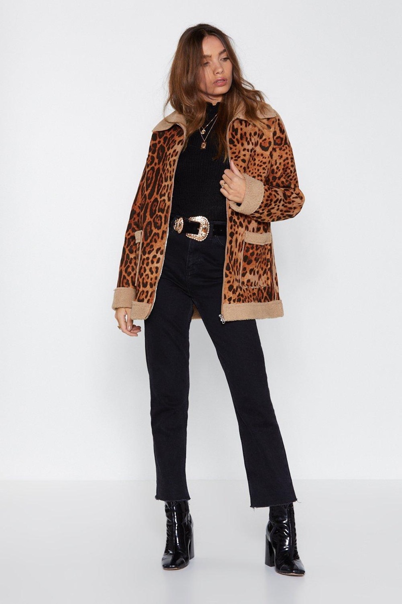 Nasty Gal Let's Roll Leopard Jacket $60 (previously $150)