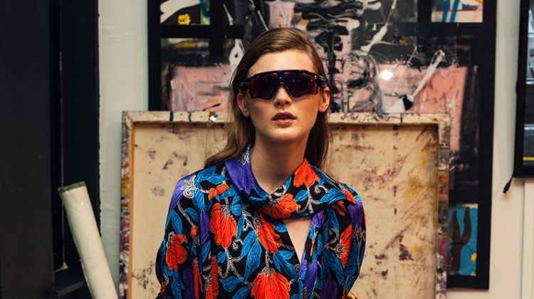 Nastya Abramova Models Painterly Looks for Vogue Mexico
