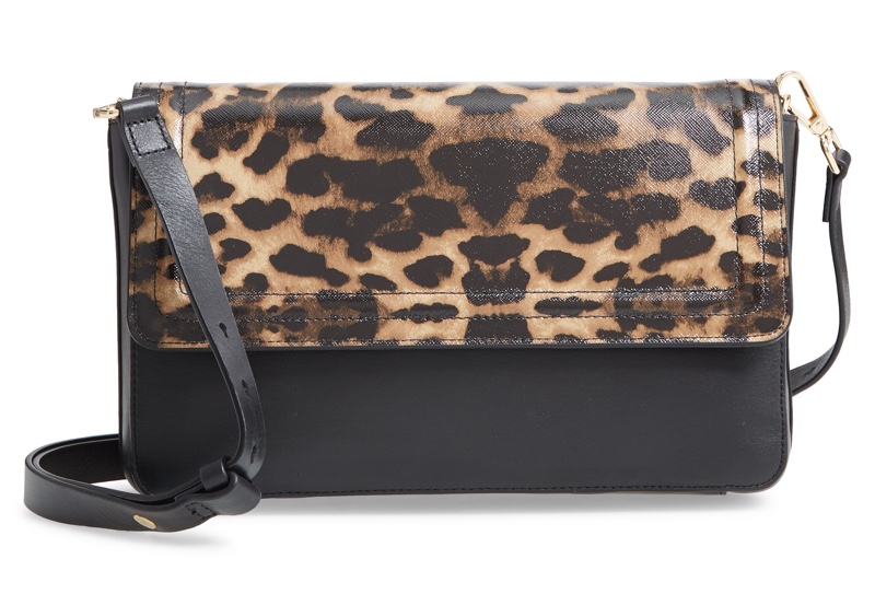 Nordstrom Magnolia Leather Shoulder Bag in Tan Leopard $67.05 (previously $149)