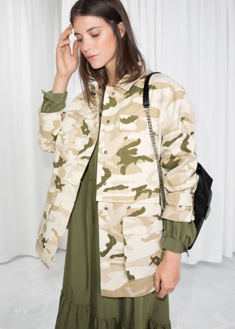 & Other Stories Camo Army Jacket $58 (previously $115)