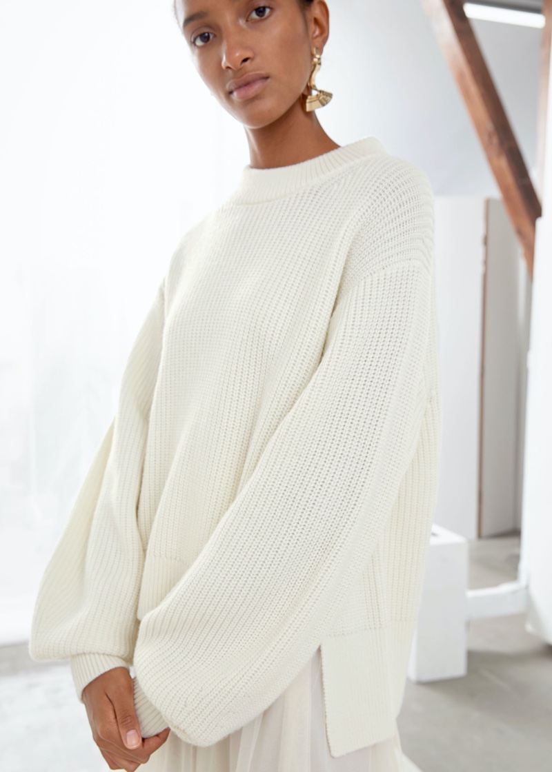 & Other Stories Side Split Wool Blend Sweater $119