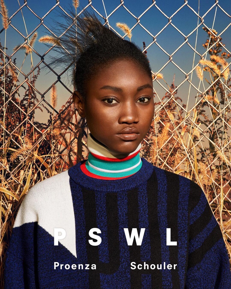 Eniola Abioro fronts PSWL Proenza Schouler spring 2019 campaign