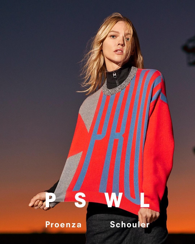 Sasha Pivovarova stars in PSWL Proenza Schouler spring-summer 2019 campaign