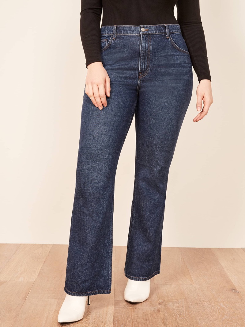 Reformation Plus Size Candice High Bootcut Jean in Jamaica $98