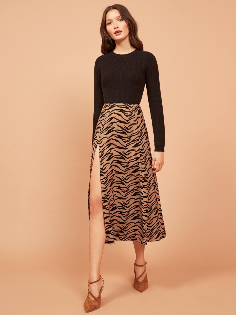 Reformation Zoe Skirt in Rajah $148