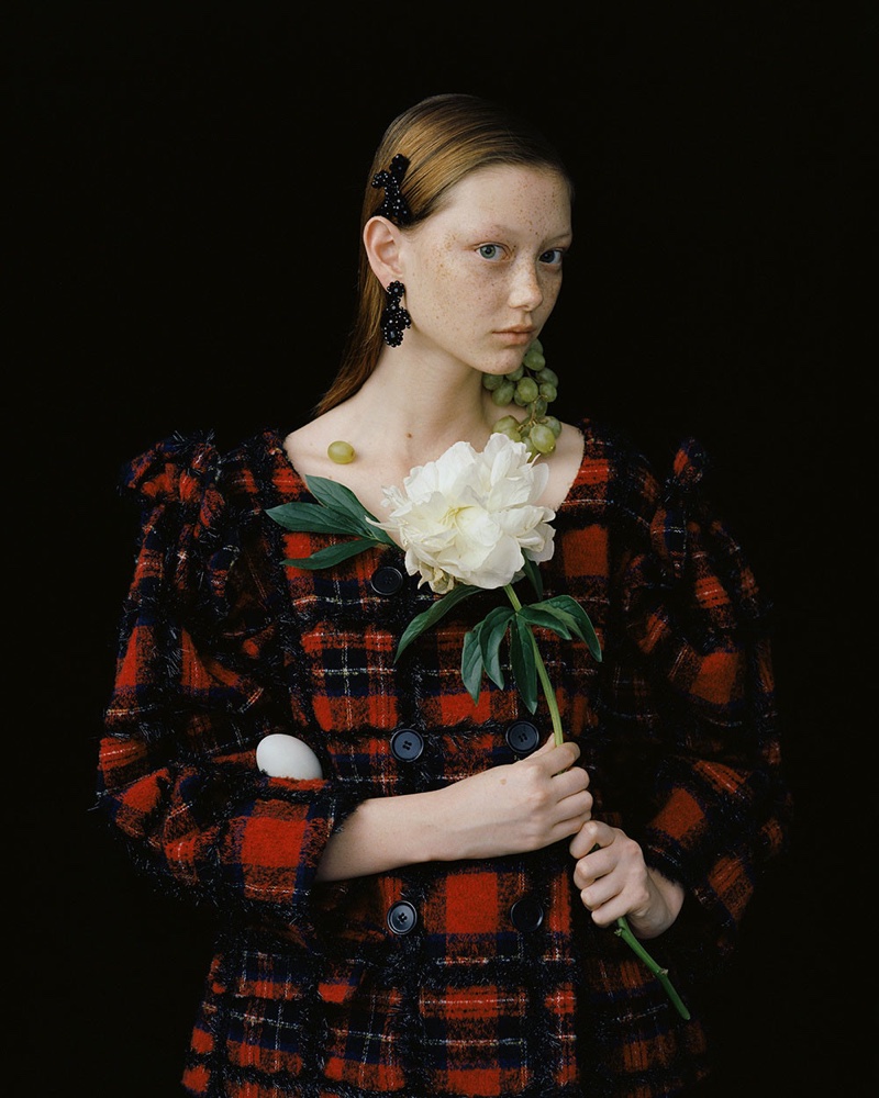 Sara Grace Wallerstedt Models Simone Rocha Looks for A Magazine