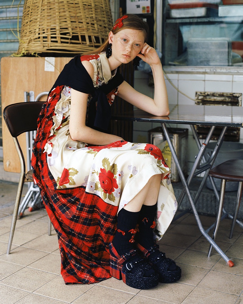 Sara Grace Wallerstedt Models Simone Rocha Looks for A Magazine